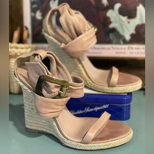 Burberry Catsbrook Espadrille Wedge Sz 37